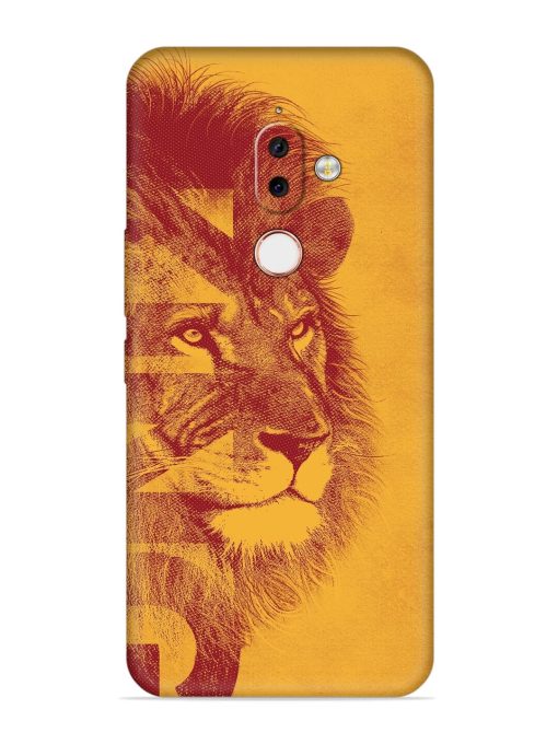 Gold Lion Crown Art Embossed Soft Silicone Case for Nokia 7.1 Plus Zapvi