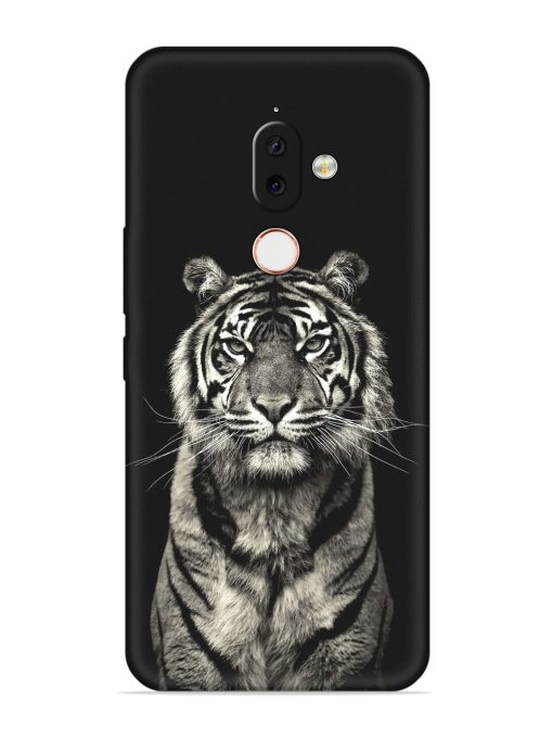 Tiger Art Embossed Soft Silicone Case for Nokia 7.1 Plus Zapvi