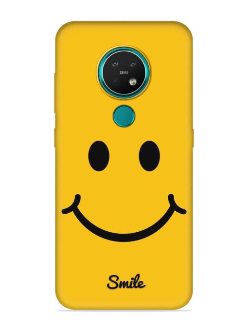 Yellow Smiley Embossed Soft Silicone Case for Nokia 7.2 Zapvi