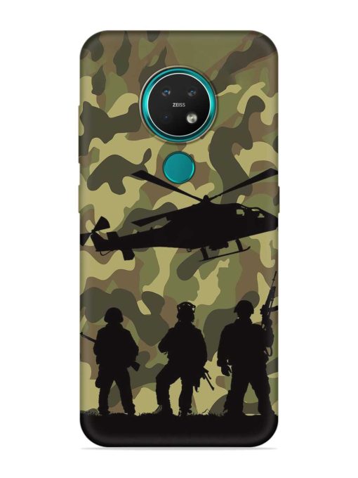 Army Heros Embossed Soft Silicone Case for Nokia 7.2 Zapvi