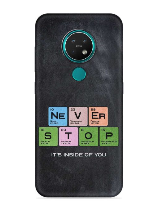 Never Stop It'S Inside Of You Embossed Soft Silicone Case for Nokia 7.2 Zapvi