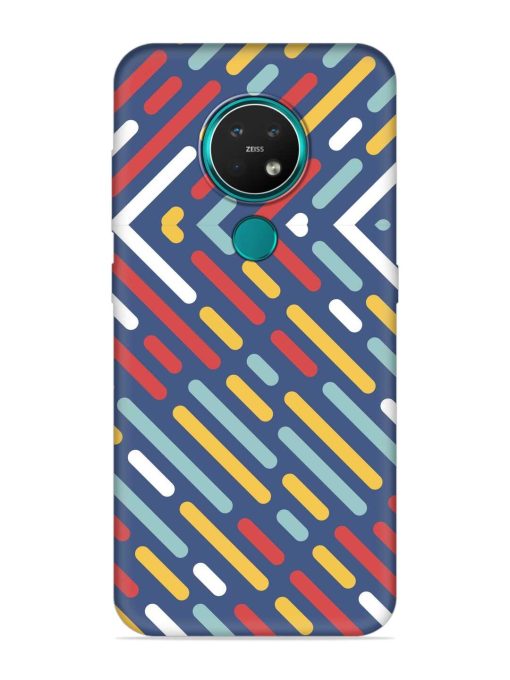 Colored Lines Embossed Soft Silicone Case for Nokia 7.2 Zapvi