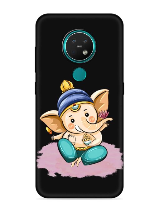 Bal Ganesh Vector Art Embossed Soft Silicone Case for Nokia 7.2 Zapvi