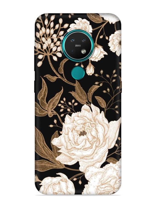 Peonies Roses Floral Embossed Soft Silicone Case for Nokia 7.2 Zapvi