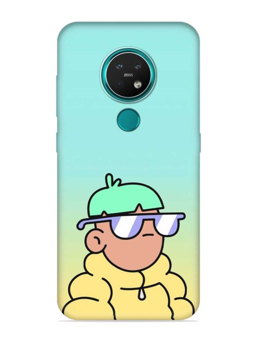 Doodles Cool Character Embossed Soft Silicone Case for Nokia 7.2