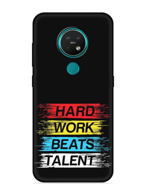 Hard Work Beats Embossed Soft Silicone Case for Nokia 7.2 Zapvi