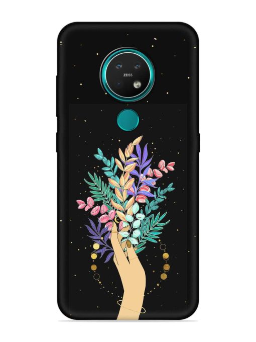 Flower On Hand Embossed Soft Silicone Case for Nokia 7.2 Zapvi