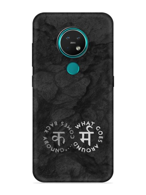 Karma Hindi Word Embossed Soft Silicone Case for Nokia 7.2 Zapvi