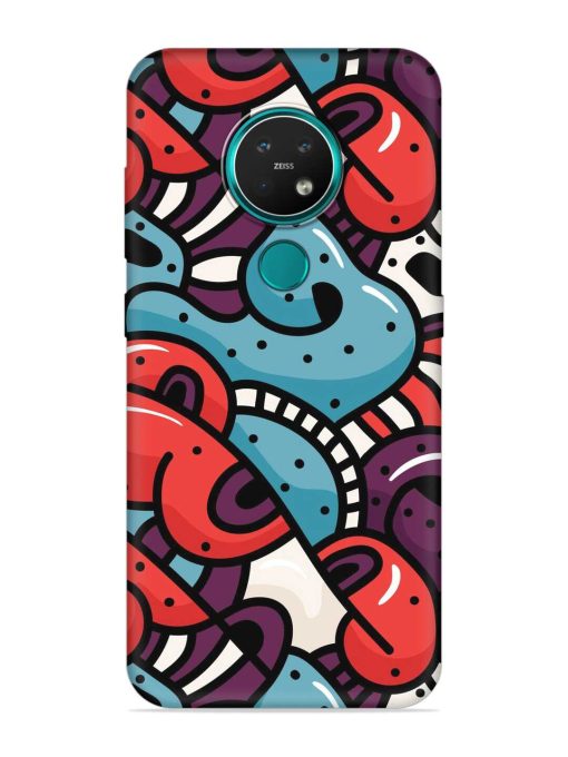 Seamless Backdrop Colorful Embossed Soft Silicone Case for Nokia 7.2 Zapvi