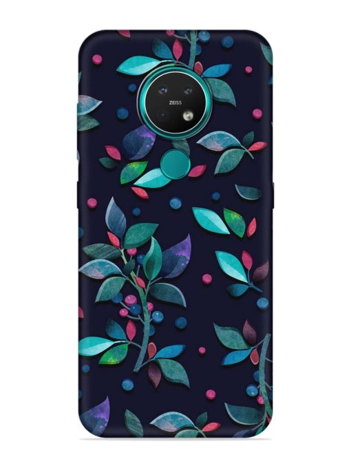 Decorative Watercolor Flower Embossed Soft Silicone Case for Nokia 7.2