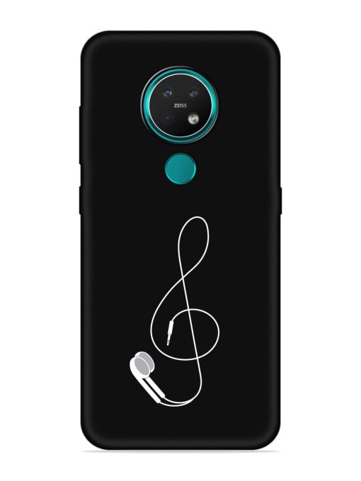 Music Earphone Vector Embossed Soft Silicone Case for Nokia 7.2 Zapvi