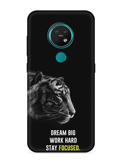 Dream Big Work Hard Embossed Soft Silicone Case for Nokia 7.2