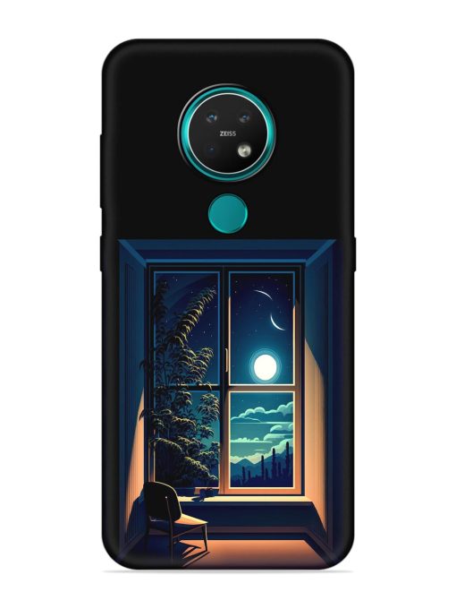 Night View At Window Embossed Soft Silicone Case for Nokia 7.2 Zapvi