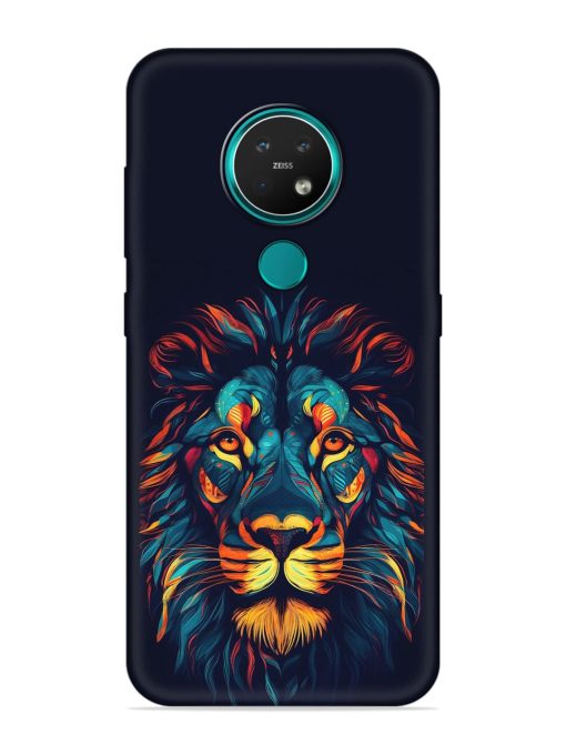 Colorful Lion Embossed Soft Silicone Case for Nokia 7.2 Zapvi