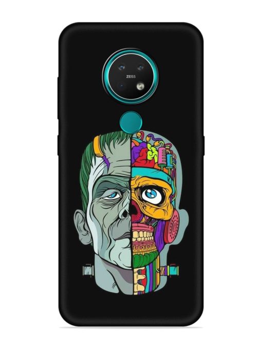 Men Vs Skull Embossed Soft Silicone Case for Nokia 7.2 Zapvi