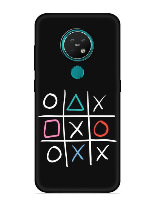 Super Neon Tic-Tac-Toe Embossed Soft Silicone Case for Nokia 7.2 Zapvi