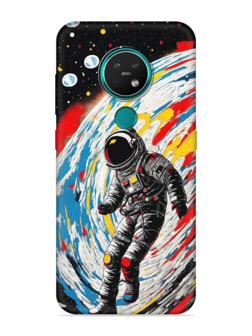 Astronaut Art Embossed Soft Silicone Case for Nokia 7.2 Zapvi