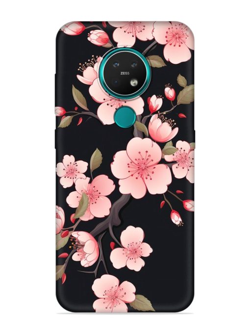 Cherry Blossom Embossed Soft Silicone Case for Nokia 7.2 Zapvi