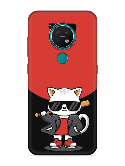 Cool Little Bear Cartoon Embossed Soft Silicone Case for Nokia 7.2