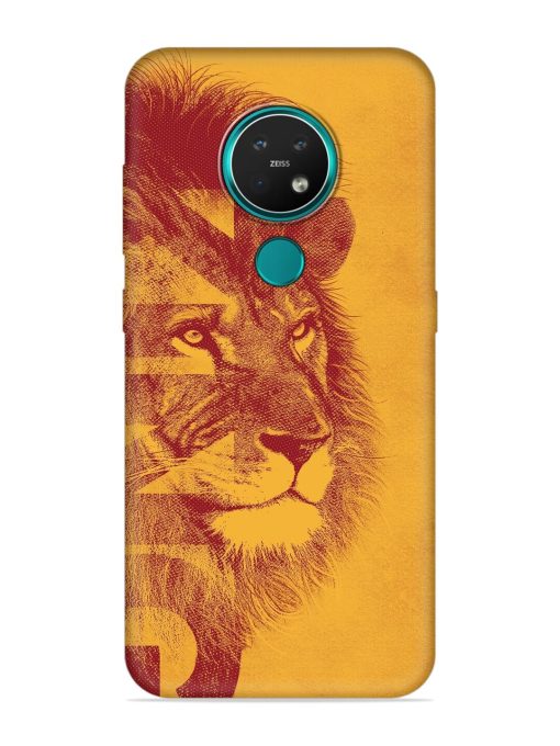 Gold Lion Crown Art Embossed Soft Silicone Case for Nokia 7.2 Zapvi