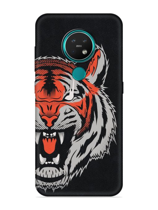 Tiger Aggression Embossed Soft Silicone Case for Nokia 7.2 Zapvi