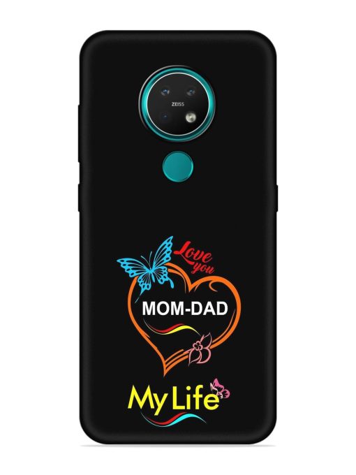 Love You Mom Dad Embossed Soft Silicone Case for Nokia 7.2