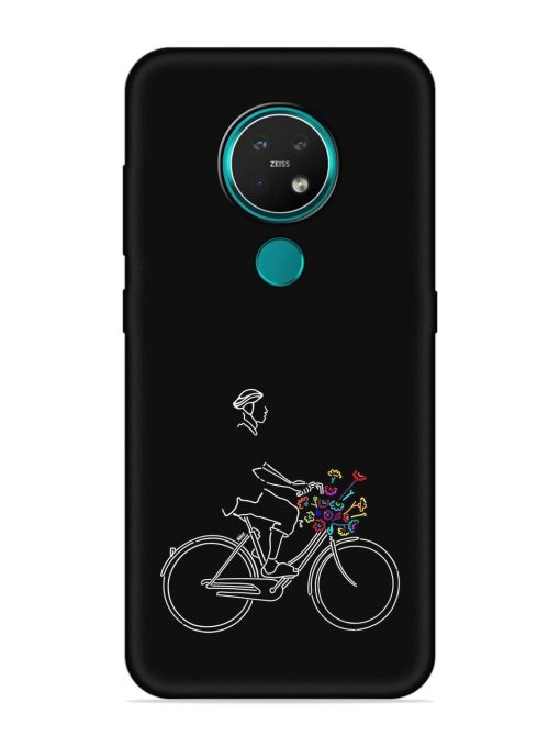 Minimalist Cycle Art Embossed Soft Silicone Case for Nokia 7.2