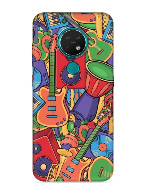 Colorful Music Art Embossed Soft Silicone Case for Nokia 7.2 Zapvi