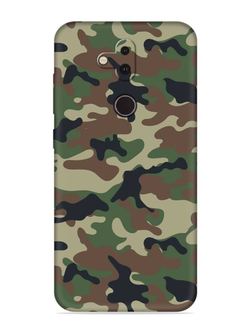 Army Military Camouflage Dark Green Embossed Soft Silicone Case for Nokia 8.1 Zapvi