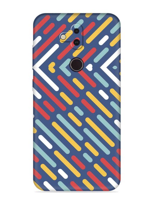 Colored Lines Embossed Soft Silicone Case for Nokia 8.1 Zapvi