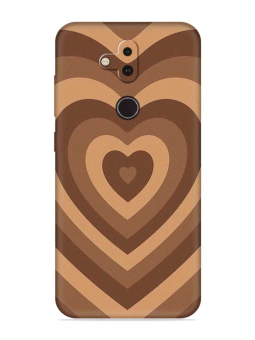 Brown Heart Embossed Soft Silicone Case for Nokia 8.1 Zapvi