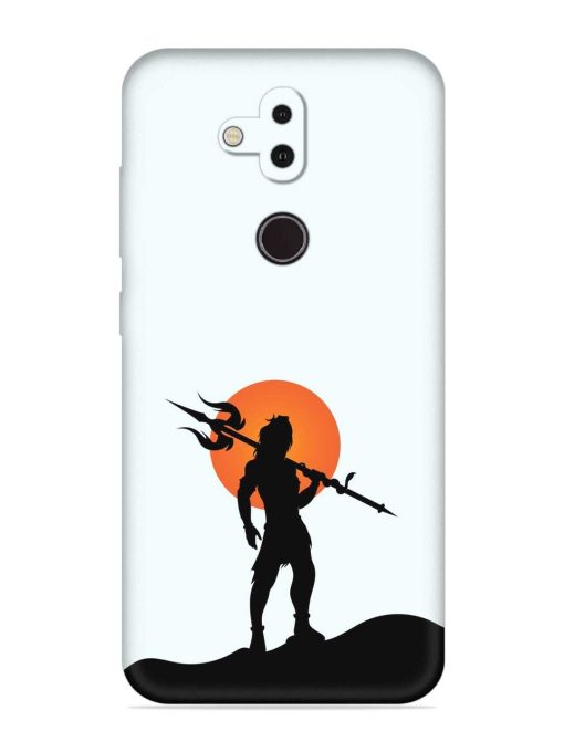 Lord Mahadev Trendy Embossed Soft Silicone Case for Nokia 8.1 Zapvi