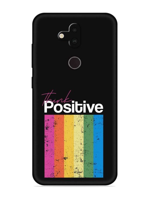 Think Positive Typography Embossed Soft Silicone Case for Nokia 8.1 Zapvi