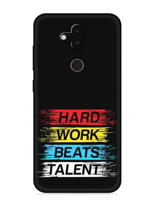 Hard Work Beats Embossed Soft Silicone Case for Nokia 8.1 Zapvi