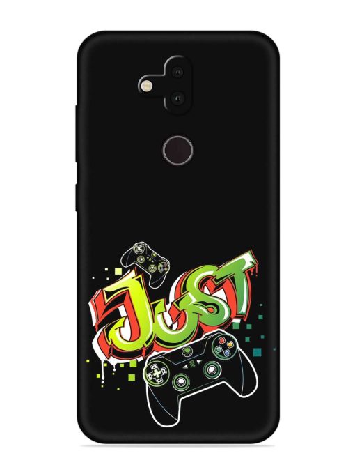 Graffiti Gamepad Illustration Embossed Soft Silicone Case for Nokia 8.1 Zapvi