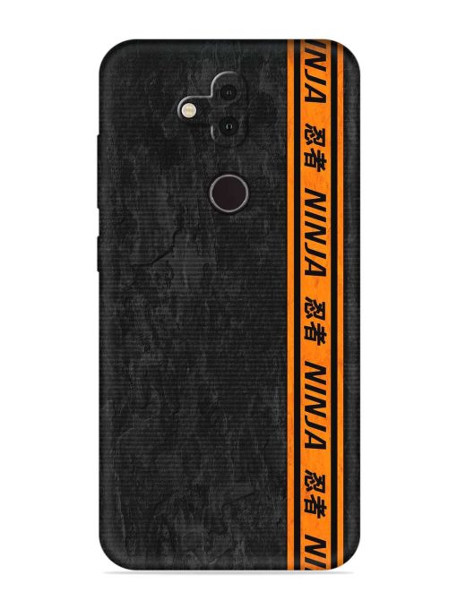 Ninja Srtips Embossed Soft Silicone Case for Nokia 8.1 Zapvi