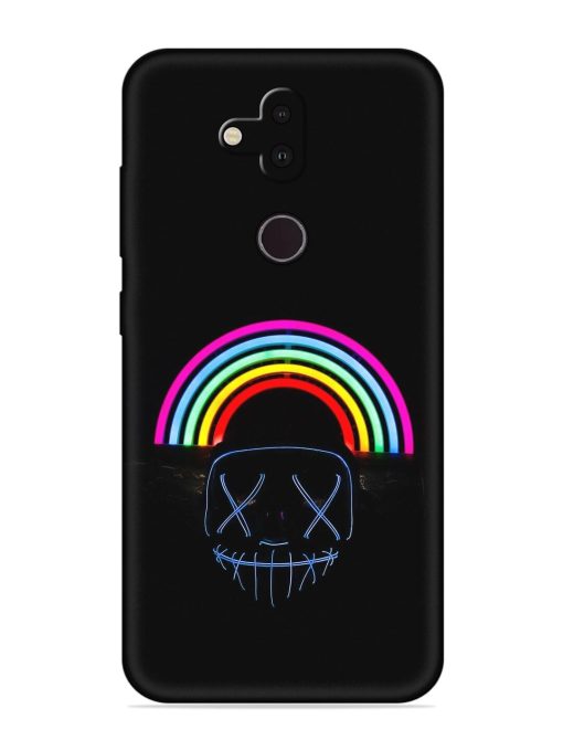 Mask Rainbow Embossed Soft Silicone Case for Nokia 8.1 Zapvi