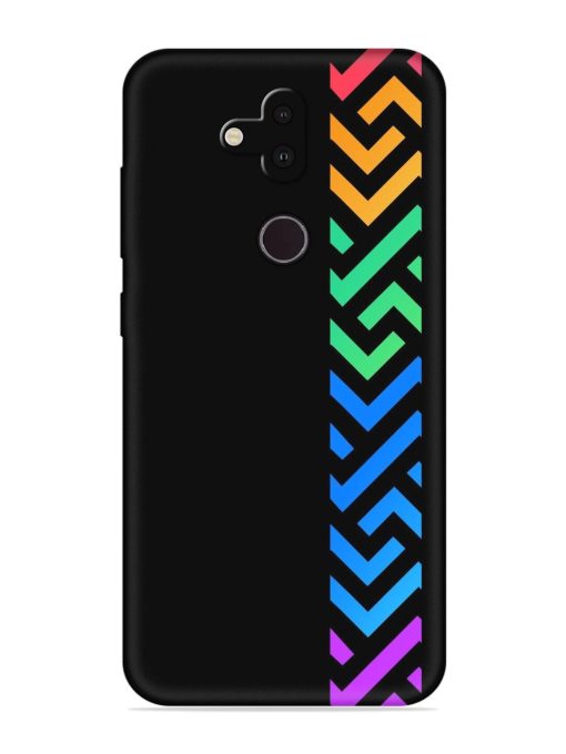 Colorshape Stripes Embossed Soft Silicone Case for Nokia 8.1 Zapvi