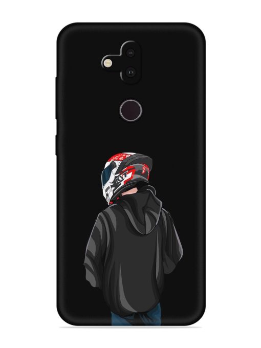 Motorcycle Rider Embossed Soft Silicone Case for Nokia 8.1 Zapvi