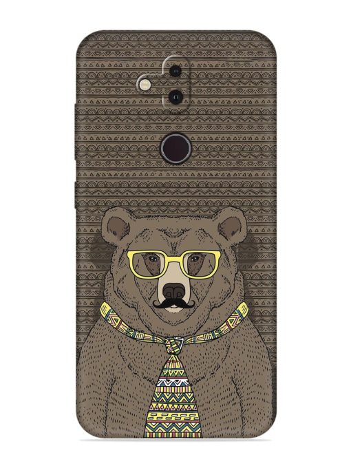 Grizzly Bear Embossed Soft Silicone Case for Nokia 8.1 Zapvi