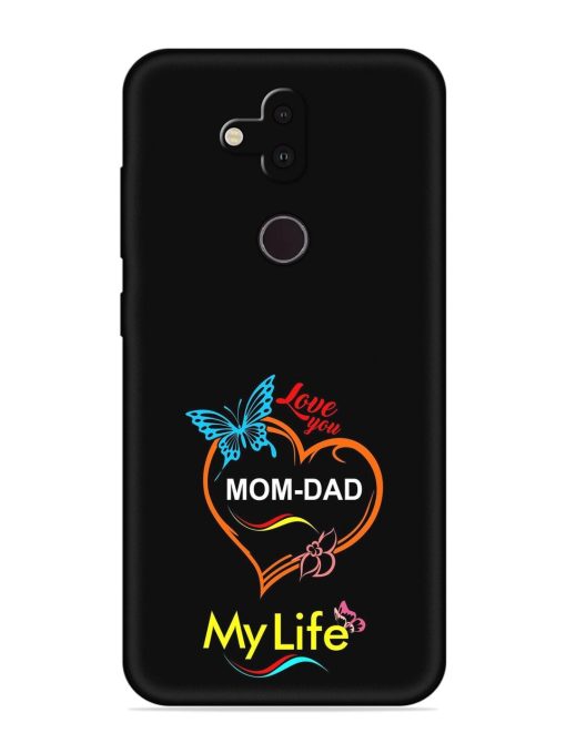 Love You Mom Dad Embossed Soft Silicone Case for Nokia 8.1 Zapvi