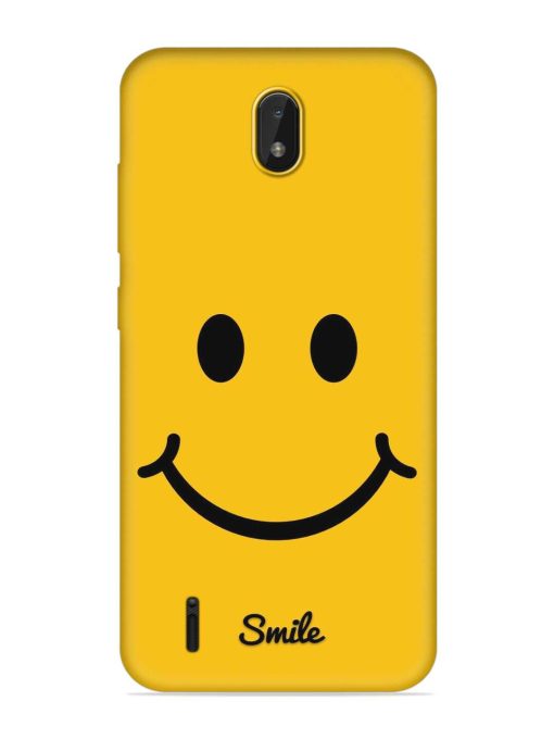 Yellow Smiley Embossed Soft Silicone Case for Nokia C01 Plus Zapvi