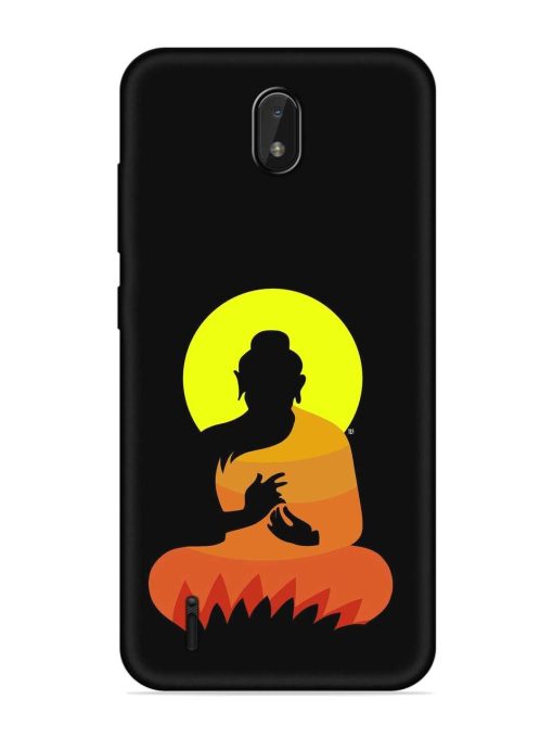 Buddha Art Black Embossed Soft Silicone Case for Nokia C01 Plus Zapvi