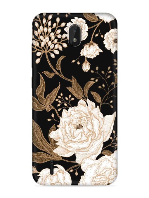 Peonies Roses Floral Embossed Soft Silicone Case for Nokia C01 Plus Zapvi