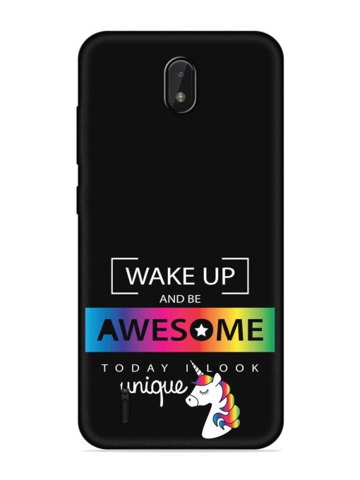 Inspirational Quote Unicorn Embossed Soft Silicone Case for Nokia C01 Plus Zapvi