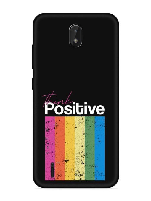 Think Positive Typography Embossed Soft Silicone Case for Nokia C01 Plus Zapvi