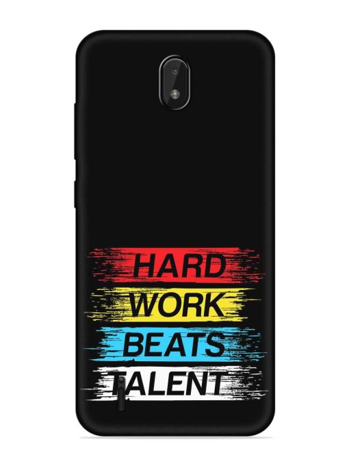 Hard Work Beats Embossed Soft Silicone Case for Nokia C01 Plus Zapvi