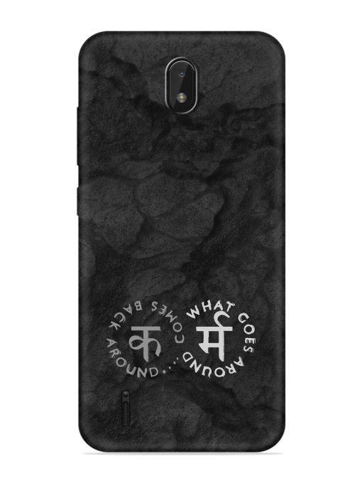 Karma Hindi Word Embossed Soft Silicone Case for Nokia C01 Plus Zapvi