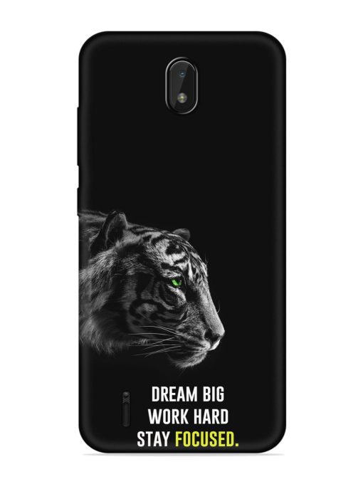 Dream Big Work Hard Embossed Soft Silicone Case for Nokia C01 Plus Zapvi