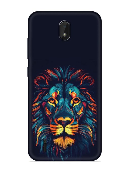 Colorful Lion Embossed Soft Silicone Case for Nokia C01 Plus Zapvi